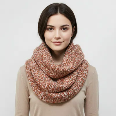Truedames Chunky Cozy Knit Infinity Scarf In Beige