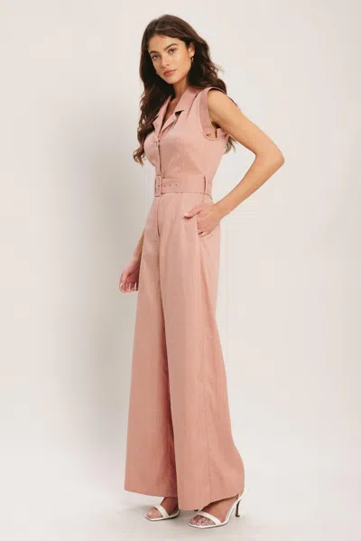 Truedames City Icon Woven Jumpsuit In Pink