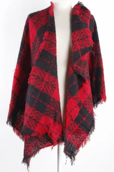 Truedames Classic Plaid Winter Scarf In Red