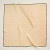 Truedames Classic Polka Dot Square Silky Satin Scarf In Brown