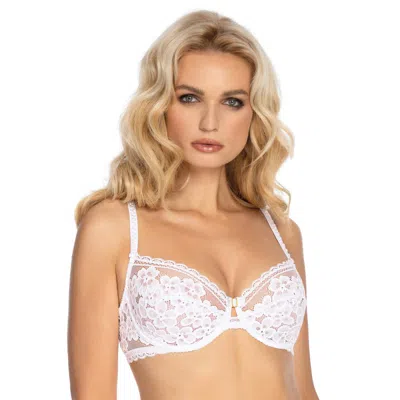 Truedames Classic Sheer Lace Bra In White