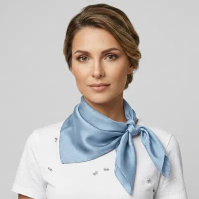 Truedames Classic Solid Silk Feel Square Scarf In Multi