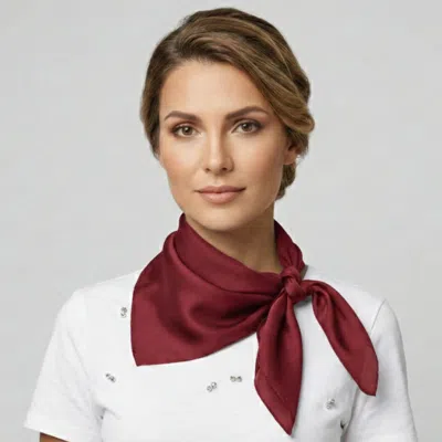 Truedames Classic Solid Silk Feel Square Scarf In Pink