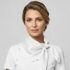 Truedames Classic Solid Silk Feel Square Scarf In White