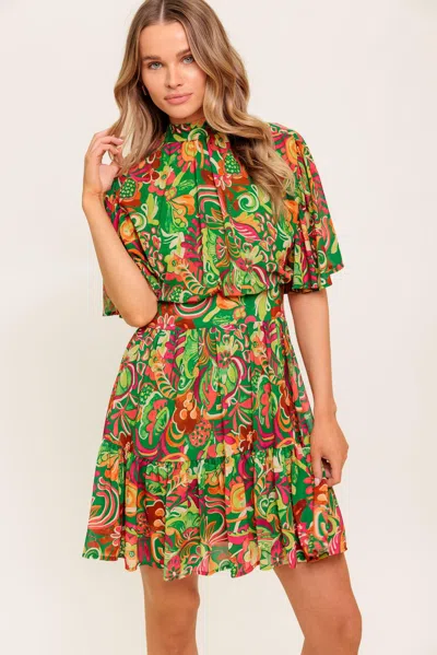 Truedames Clean Aesthetic Woven Mini Dress In Multi