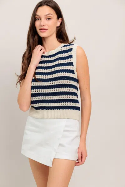 Truedames Clean Coast Knit Top In Multi