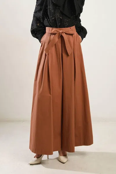 Truedames Closer To You Wide Leg Pants In Brown