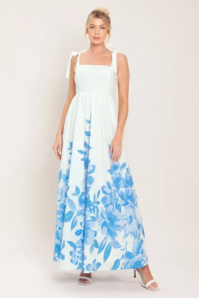 Truedames Cloud Blossom Woven Maxi Dress In White