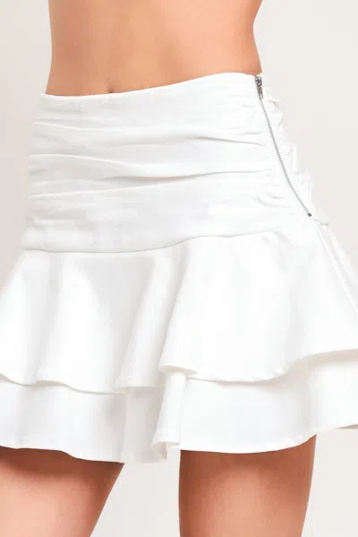 Truedames Cloud Frill Woven Skort In White