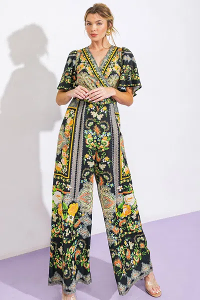 Truedames Coastal Breeze Woven Jumpsuit In Multi