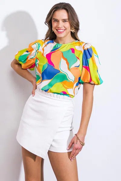Truedames Coastal Vibes Woven Top In Multi