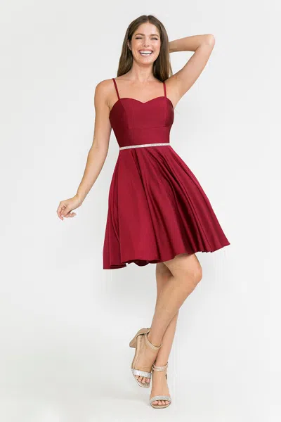 Truedames Cocktail Dress Sweetheart Embellished Party Dress In Red