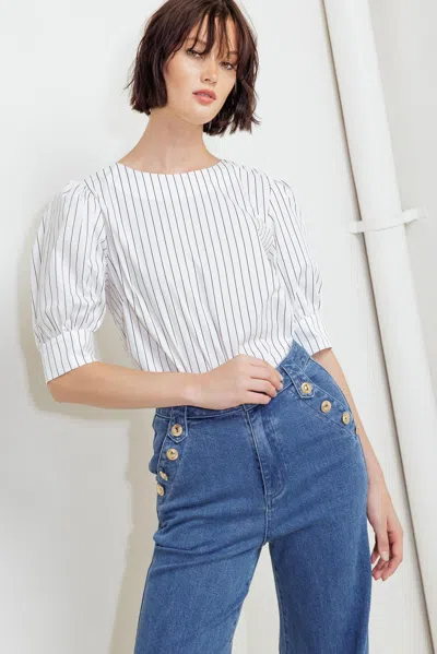 Truedames Cocoon Hour White Woven Top
