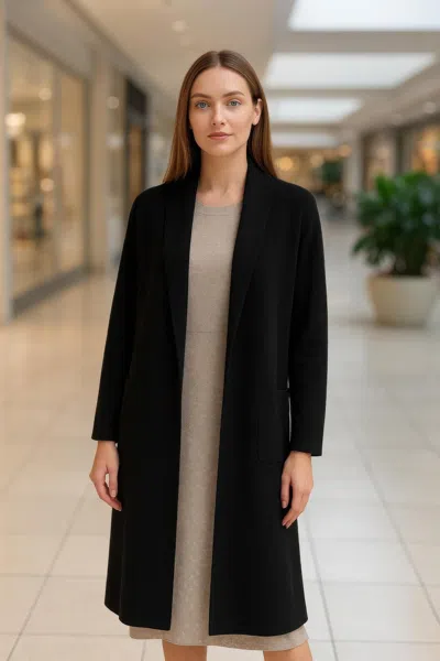 Truedames Collard Neck Drop Shoulder Pocket Cardigan In Multi