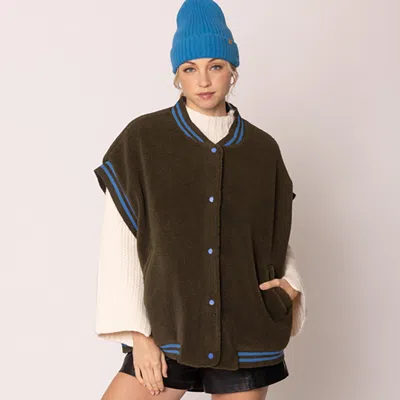 Truedames College Game Day Sherpa Vest In Brown