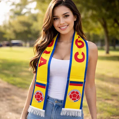 Truedames Colombia National Team World Cup Soccer Fan Fringe Scarf In Pink