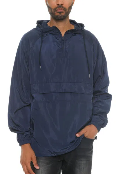 Truedames Color Block Anorak Jacket Pullover Windbreaker In Blue