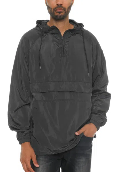 Truedames Color Block Anorak Jacket Pullover Windbreaker In Grey