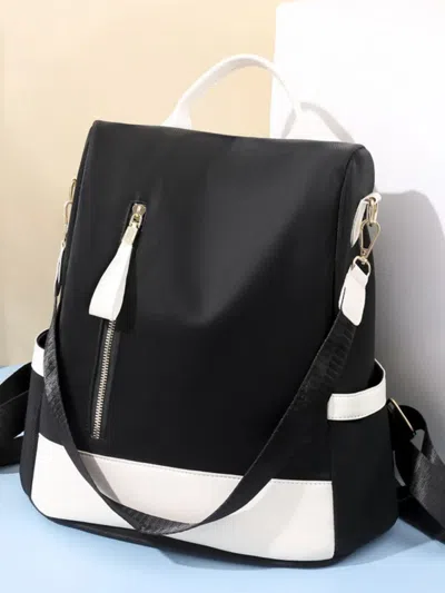 Truedames Color Block Convertible Backpack Bag In Black