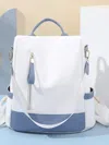 Truedames Color Block Convertible Backpack Bag In Multi