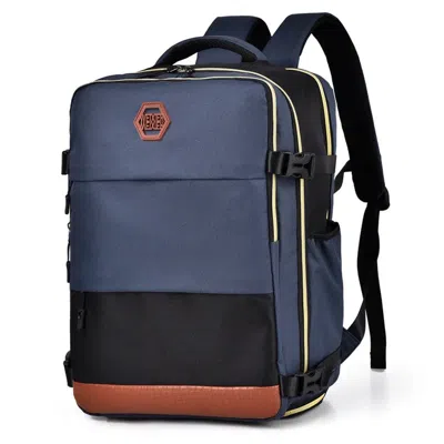 Truedames Color Block Multi-pockets Backpack Bag
