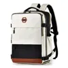 Truedames Color Block Multi-pockets Backpack Bag In Sand