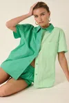 Truedames Color Block Short Sleeve Shirt And Shorts Set In Multi