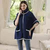 Truedames Colored Edge Front Pockets Zipper Jacket In Blue