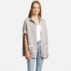 Truedames Colored Edge Front Pockets Zipper Jacket In Gray