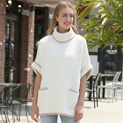 Truedames Colored Edge Solid Sleeveless Pocket Sweater In Multi