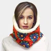 Truedames Colorful Pattern Soft Sherpa Infinity Scarf In Red
