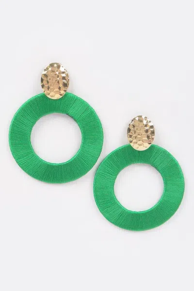 Truedames Colorful Thread Earring In Green