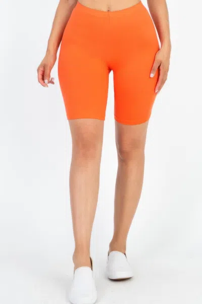 Truedames Comfort Stretch High-waisted Bike Shorts In Orange