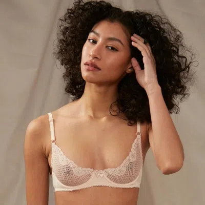 Truedames Comfortable Demi Cup Bra In Beige