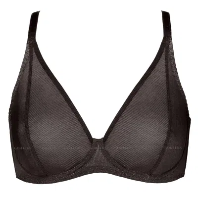Truedames Comfortable Plunge Support Bra In Black