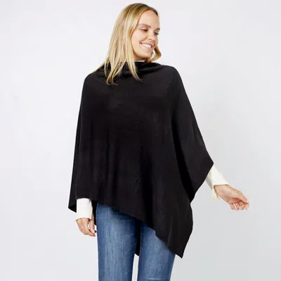 Truedames Comfy Travel Wrap Poncho In Black