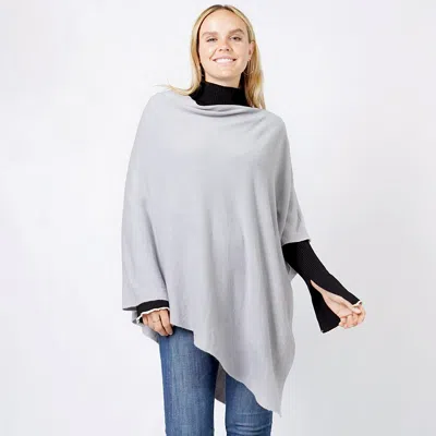 Truedames Comfy Travel Wrap Poncho In Gray