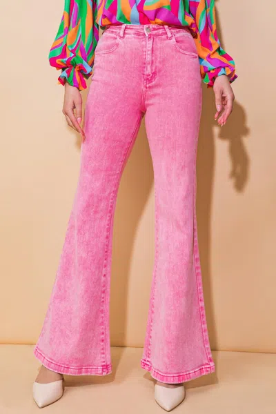 Truedames Coming Together Twill Pants In Pink