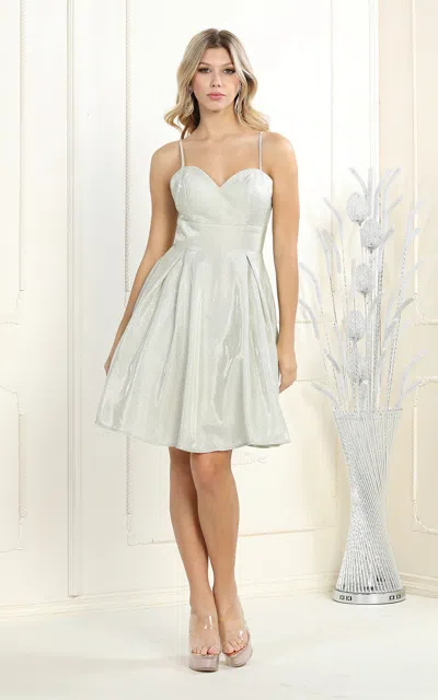 Truedames Corset A-line Sleeveless Cocktail Short Dress In White