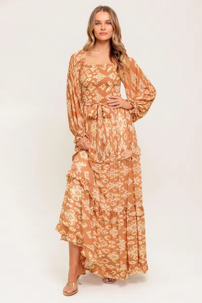 Truedames Cosmopolitan Elegance Woven Maxi Dress In Multi