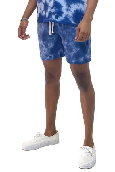 Truedames Cotton Crush Dyed Shorts In Blue