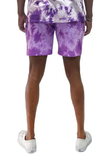 Truedames Cotton Crush Dyed Shorts In Purple