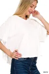 Truedames Cotton Round Neck Short Sleeve T-shirt In White