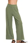 Truedames Cotton Slub Wide Leg Pants In Multi