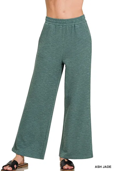 Truedames Cotton Slub Wide Leg Pants In Multi