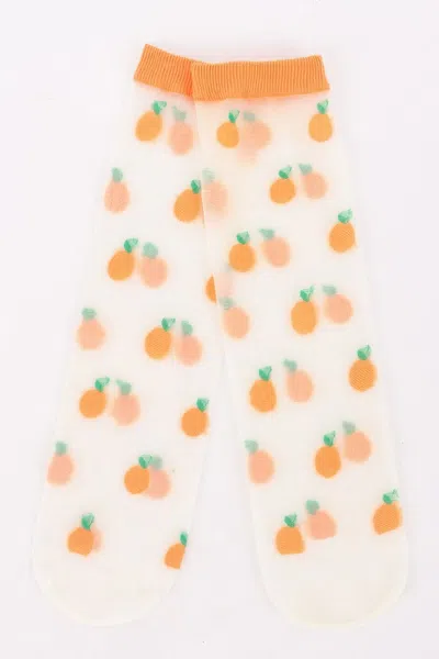 Truedames Cotton Stretch Socks In Orange