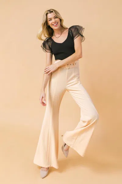 Truedames Countdown The Hours Woven Flared Pants In White