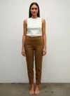 Truedames Counterparts Pull On Solid Pants In Brown