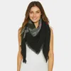 Truedames Cozy Plaid Winter Blanket Scarf In Black