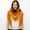 Truedames Cozy Plaid Winter Blanket Scarf In Orange